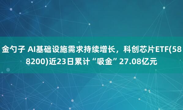 金勺子 AI基础设施需求持续增长，科创芯片ETF(588200)近23日累计“吸金”27.08亿元